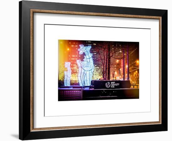 Instants of NY Series - Christmas Ornaments at 21st Century Fox across from Radio City Music Hall-Philippe Hugonnard-Framed Art Print