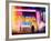 Instants of NY Series - Entrance of a Subway Station in Times Square - Urban Street Scene by Night-Philippe Hugonnard-Framed Photographic Print