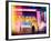 Instants of NY Series - Entrance of a Subway Station in Times Square - Urban Street Scene by Night-Philippe Hugonnard-Framed Photographic Print