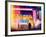 Instants of NY Series - Entrance of a Subway Station in Times Square - Urban Street Scene by Night-Philippe Hugonnard-Framed Photographic Print