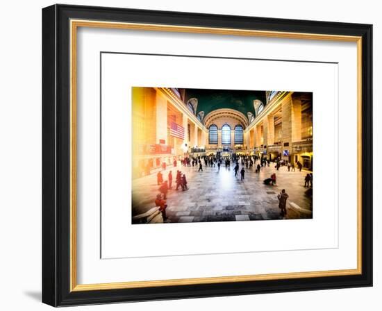 Instants of NY Series - Grand Central Terminal at 42nd Street and Park Avenue in Midtown Manhattan-Philippe Hugonnard-Framed Art Print