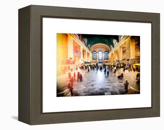 Instants of NY Series - Grand Central Terminal at 42nd Street and Park Avenue in Midtown Manhattan-Philippe Hugonnard-Framed Stretched Canvas