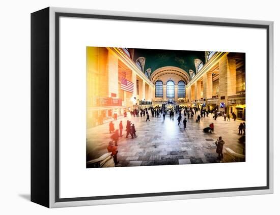 Instants of NY Series - Grand Central Terminal at 42nd Street and Park Avenue in Midtown Manhattan-Philippe Hugonnard-Framed Stretched Canvas