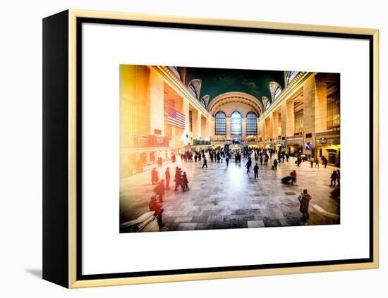 Instants of NY Series - Grand Central Terminal at 42nd Street and Park Avenue in Midtown Manhattan-Philippe Hugonnard-Framed Stretched Canvas