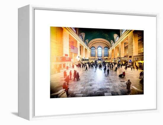 Instants of NY Series - Grand Central Terminal at 42nd Street and Park Avenue in Midtown Manhattan-Philippe Hugonnard-Framed Stretched Canvas