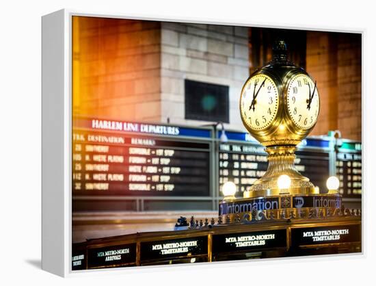 Instants of NY Series - Grand Central Terminal's Four-Sided Seth Thomas Clock - Manhattan-Philippe Hugonnard-Framed Premier Image Canvas