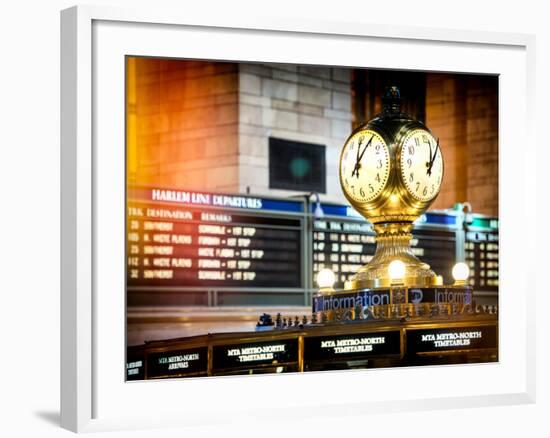 Instants of NY Series - Grand Central Terminal's Four-Sided Seth Thomas Clock - Manhattan-Philippe Hugonnard-Framed Photographic Print