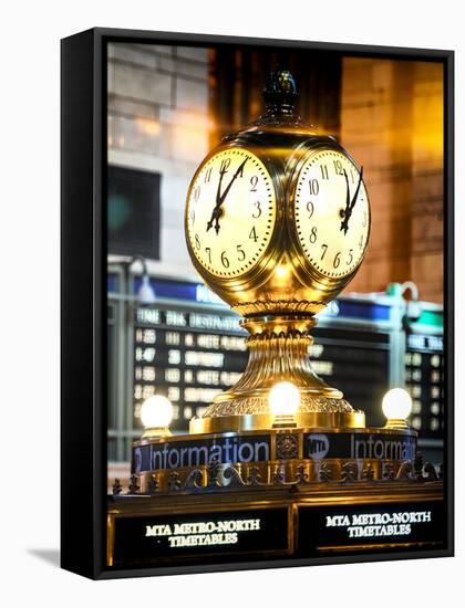 Instants of NY Series - Grand Central Terminal's Four-Sided Seth Thomas Clock - Manhattan-Philippe Hugonnard-Framed Premier Image Canvas