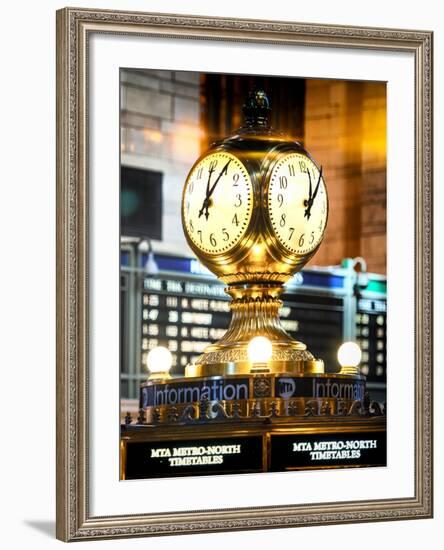 Instants of NY Series - Grand Central Terminal's Four-Sided Seth Thomas Clock - Manhattan-Philippe Hugonnard-Framed Photographic Print