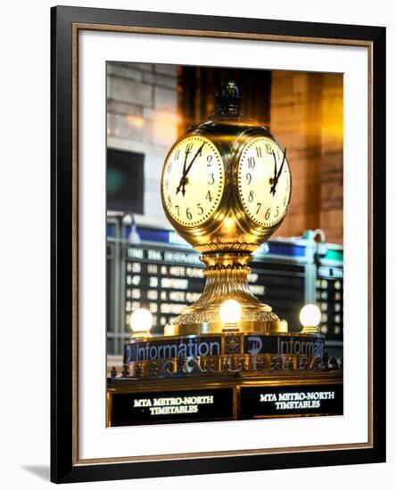 Instants of NY Series - Grand Central Terminal's Four-Sided Seth Thomas Clock - Manhattan-Philippe Hugonnard-Framed Photographic Print