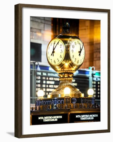 Instants of NY Series - Grand Central Terminal's Four-Sided Seth Thomas Clock - Manhattan-Philippe Hugonnard-Framed Photographic Print