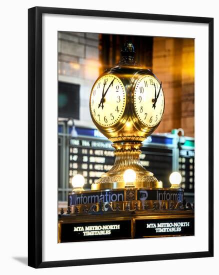 Instants of NY Series - Grand Central Terminal's Four-Sided Seth Thomas Clock - Manhattan-Philippe Hugonnard-Framed Photographic Print