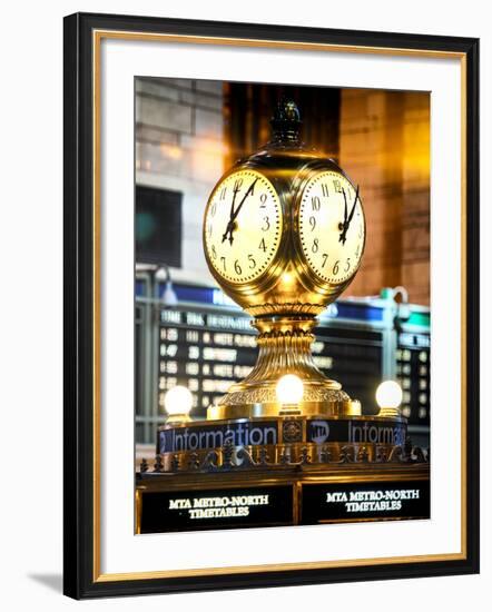 Instants of NY Series - Grand Central Terminal's Four-Sided Seth Thomas Clock - Manhattan-Philippe Hugonnard-Framed Photographic Print