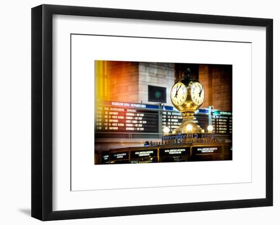 Instants of NY Series - Grand Central Terminal's Four-Sided Seth Thomas Clock - Manhattan-Philippe Hugonnard-Framed Art Print