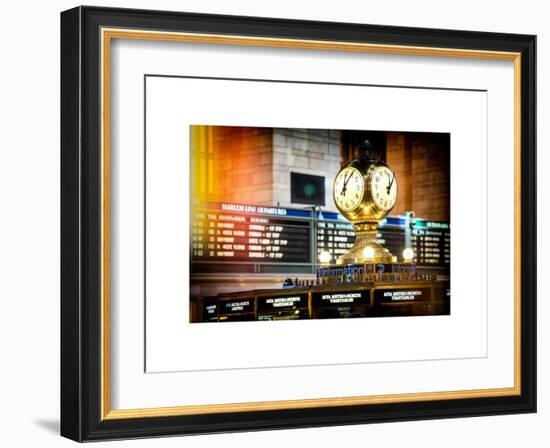 Instants of NY Series - Grand Central Terminal's Four-Sided Seth Thomas Clock - Manhattan-Philippe Hugonnard-Framed Art Print