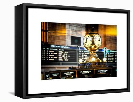 Instants of NY Series - Grand Central Terminal's Four-Sided Seth Thomas Clock - Manhattan-Philippe Hugonnard-Framed Stretched Canvas