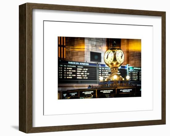 Instants of NY Series - Grand Central Terminal's Four-Sided Seth Thomas Clock - Manhattan-Philippe Hugonnard-Framed Art Print