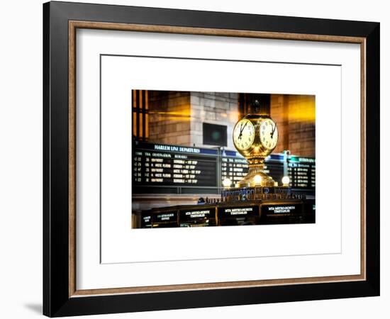 Instants of NY Series - Grand Central Terminal's Four-Sided Seth Thomas Clock - Manhattan-Philippe Hugonnard-Framed Art Print