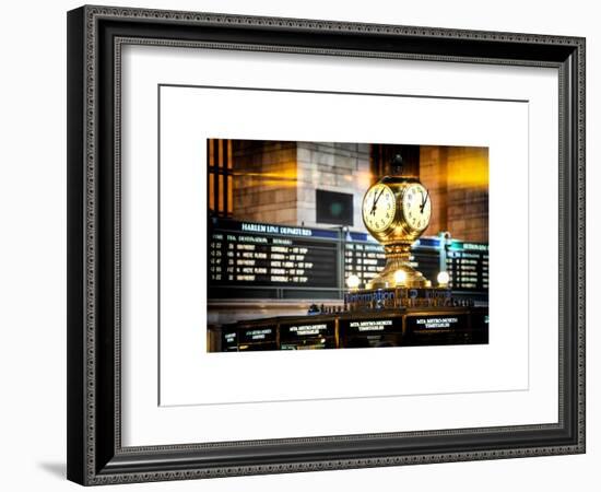 Instants of NY Series - Grand Central Terminal's Four-Sided Seth Thomas Clock - Manhattan-Philippe Hugonnard-Framed Art Print