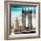 Instants of NY Series - Manhattan Bridge with the Empire State Building from Brooklyn Bridge-Philippe Hugonnard-Framed Photographic Print