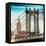 Instants of NY Series - Manhattan Bridge with the Empire State Building from Brooklyn Bridge-Philippe Hugonnard-Framed Premier Image Canvas