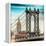 Instants of NY Series - Manhattan Bridge with the Empire State Building from Brooklyn Bridge-Philippe Hugonnard-Framed Premier Image Canvas