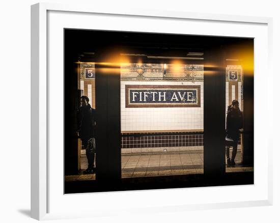 Instants of NY Series - Moment of Life in NYC Subway Station to the Fifth Avenue - Manhattan-Philippe Hugonnard-Framed Premium Photographic Print