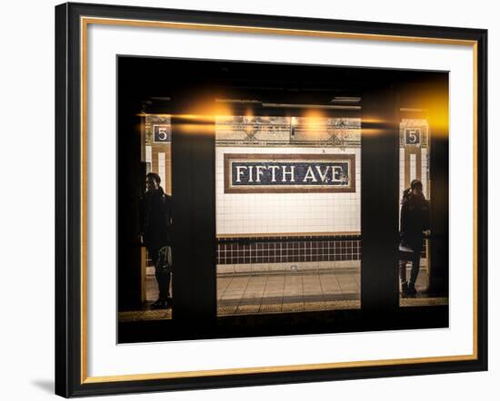 Instants of NY Series - Moment of Life in NYC Subway Station to the Fifth Avenue - Manhattan-Philippe Hugonnard-Framed Premium Photographic Print