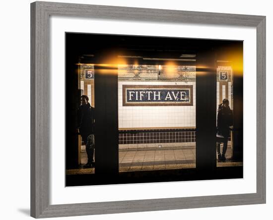 Instants of NY Series - Moment of Life in NYC Subway Station to the Fifth Avenue - Manhattan-Philippe Hugonnard-Framed Photographic Print