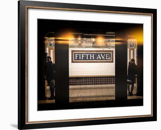 Instants of NY Series - Moment of Life in NYC Subway Station to the Fifth Avenue - Manhattan-Philippe Hugonnard-Framed Photographic Print