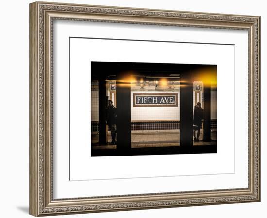 Instants of NY Series - Moment of Life in NYC Subway Station to the Fifth Avenue - Manhattan-Philippe Hugonnard-Framed Art Print