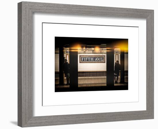 Instants of NY Series - Moment of Life in NYC Subway Station to the Fifth Avenue - Manhattan-Philippe Hugonnard-Framed Art Print