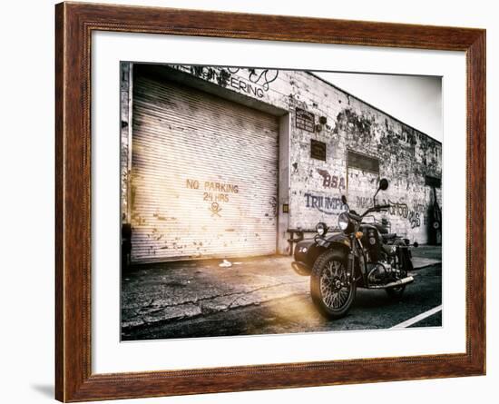 Instants of NY Series - Motorcycle Garage in Brooklyn - Manhattan - New York - United States - USA-Philippe Hugonnard-Framed Photographic Print