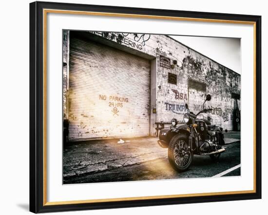 Instants of NY Series - Motorcycle Garage in Brooklyn - Manhattan - New York - United States - USA-Philippe Hugonnard-Framed Photographic Print