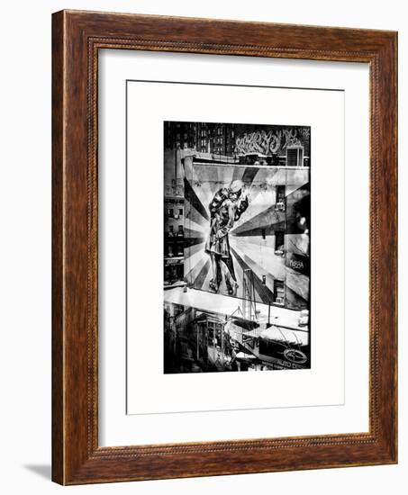 Instants of NY Series - NYC Urban Street Art at Manhattan in Winter-Philippe Hugonnard-Framed Art Print