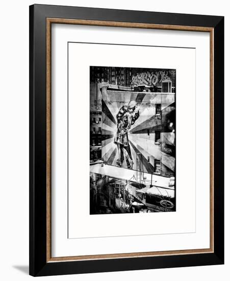 Instants of NY Series - NYC Urban Street Art at Manhattan in Winter-Philippe Hugonnard-Framed Art Print