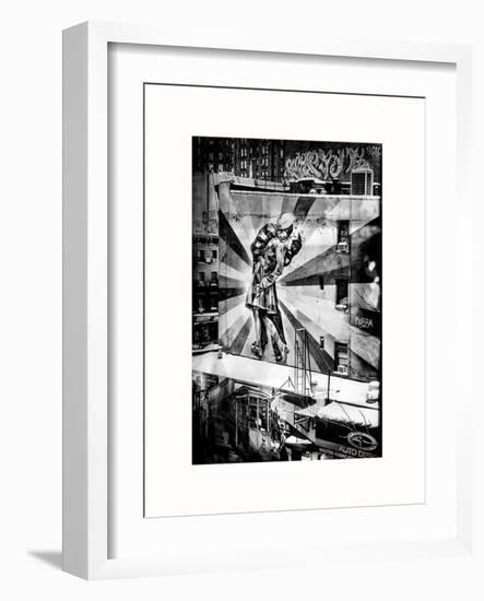 Instants of NY Series - NYC Urban Street Art at Manhattan in Winter-Philippe Hugonnard-Framed Art Print