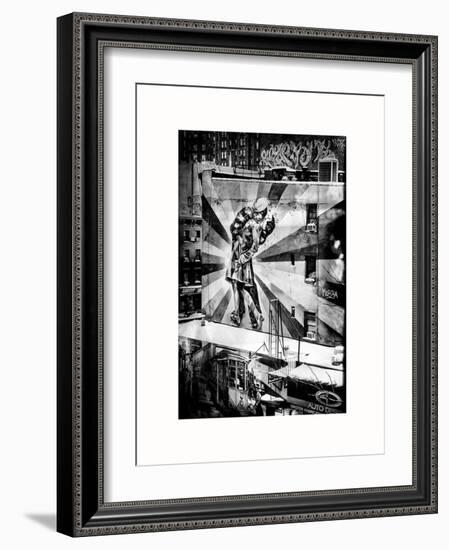 Instants of NY Series - NYC Urban Street Art at Manhattan in Winter-Philippe Hugonnard-Framed Art Print