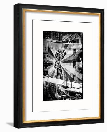 Instants of NY Series - NYC Urban Street Art at Manhattan in Winter-Philippe Hugonnard-Framed Art Print