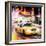 Instants of NY Series - Snowstorm on 42nd Street in Times Square with Yellow Cab by Night-Philippe Hugonnard-Framed Photographic Print