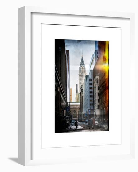 Instants of NY Series - Urban Scene in Winter at Grand Central Terminal in New York City-Philippe Hugonnard-Framed Art Print