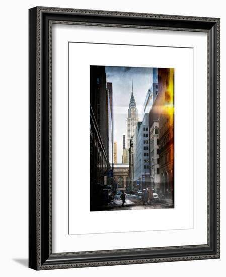 Instants of NY Series - Urban Scene in Winter at Grand Central Terminal in New York City-Philippe Hugonnard-Framed Art Print