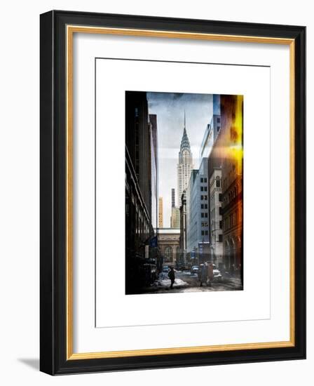 Instants of NY Series - Urban Scene in Winter at Grand Central Terminal in New York City-Philippe Hugonnard-Framed Art Print