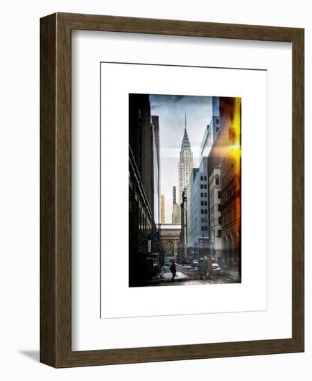 Instants of NY Series - Urban Scene in Winter at Grand Central Terminal in New York City-Philippe Hugonnard-Framed Premium Giclee Print