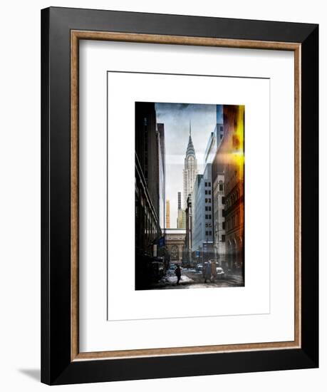 Instants of NY Series - Urban Scene in Winter at Grand Central Terminal in New York City-Philippe Hugonnard-Framed Premium Giclee Print