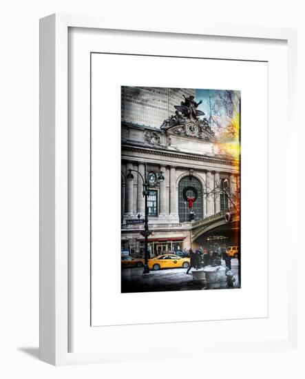 Instants of NY Series - Urban Scene View in Winter-Philippe Hugonnard-Framed Art Print