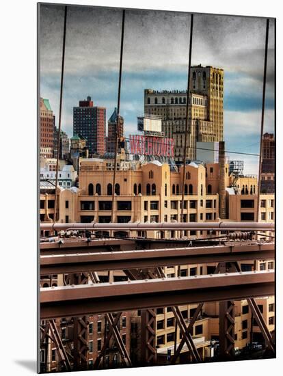 Instants of NY Series - View of Brooklyn Bridge of the Watchtower Building-Philippe Hugonnard-Mounted Photographic Print