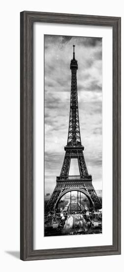 Instants of Paris B&W Series - Eiffel Tower, Paris, France-Philippe Hugonnard-Framed Photographic Print