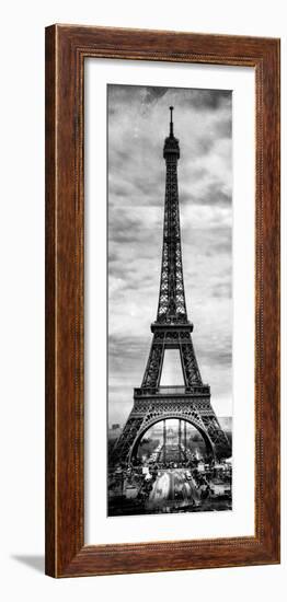 Instants of Paris B&W Series - Eiffel Tower, Paris, France-Philippe Hugonnard-Framed Photographic Print