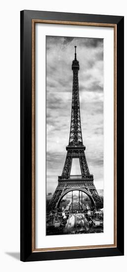 Instants of Paris B&W Series - Eiffel Tower, Paris, France-Philippe Hugonnard-Framed Photographic Print